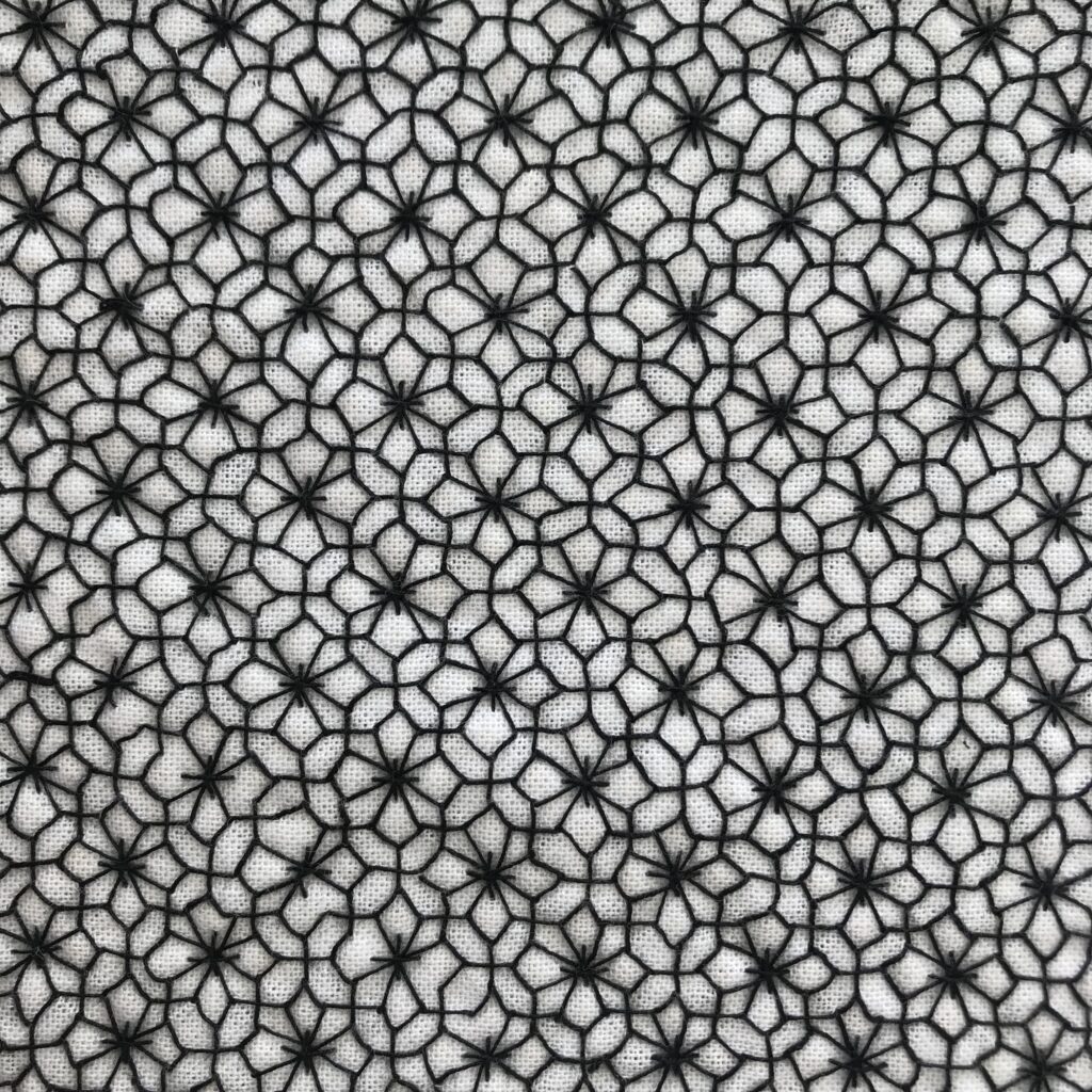 変わり十字花刺しの刺し子表の画像