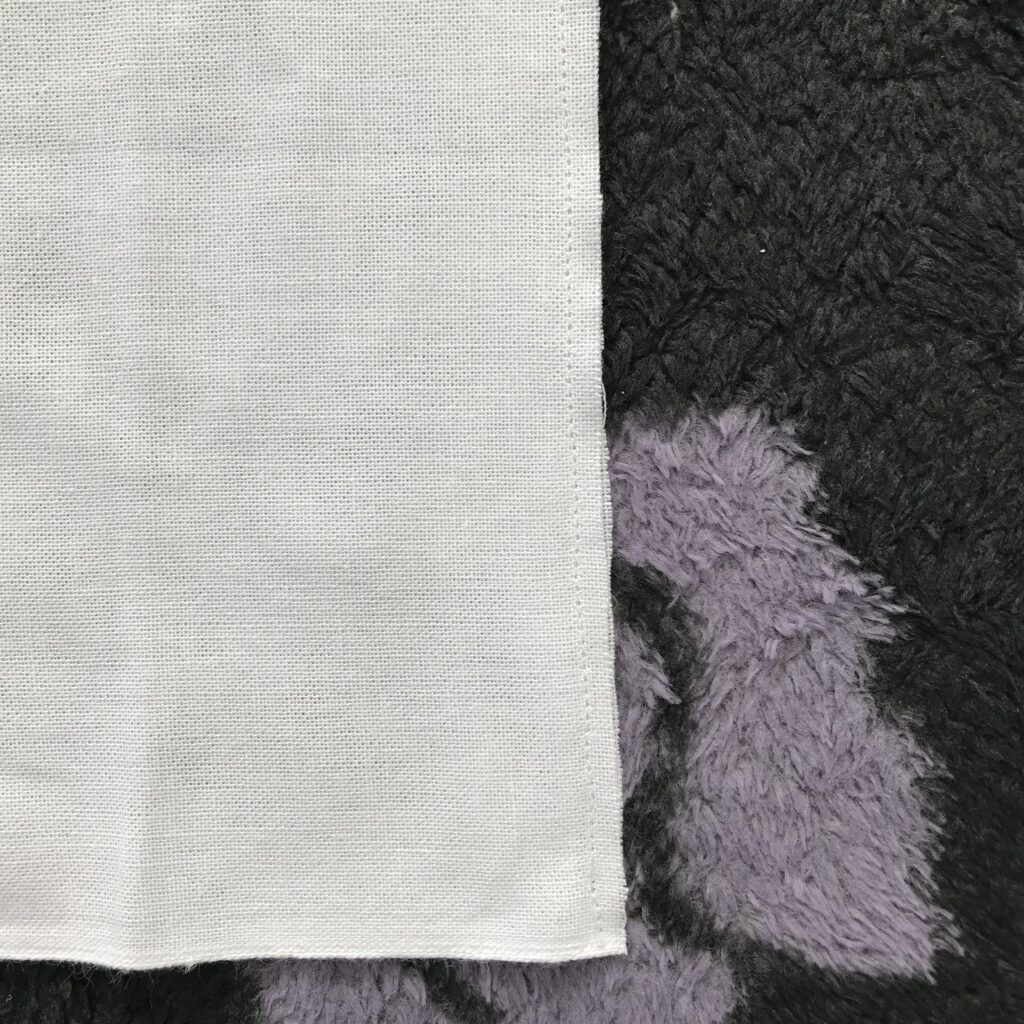 さらしで作る刺し子ふちを縫った画像