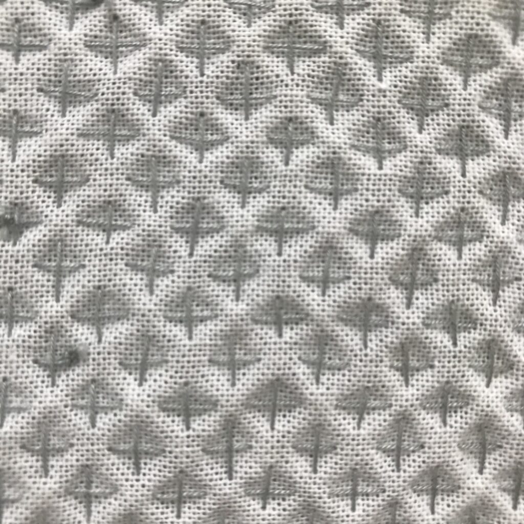 紫陽花刺しや丸模様の裏側の写真