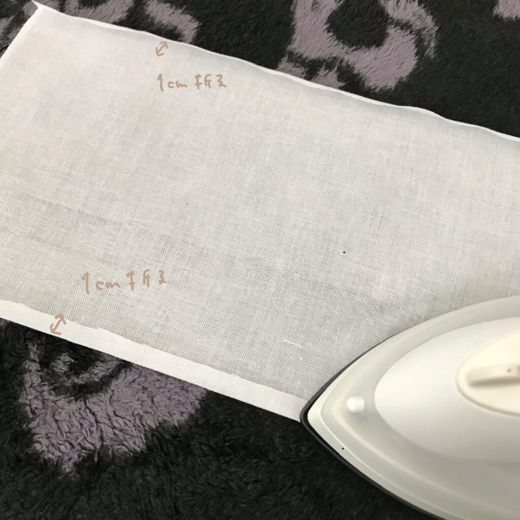 小さいふきんの仕立て方画像