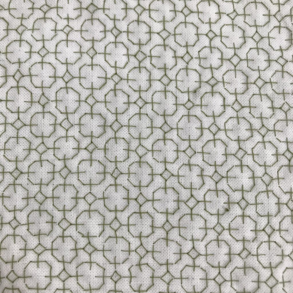 十字花刺しの刺し子の裏側の画像