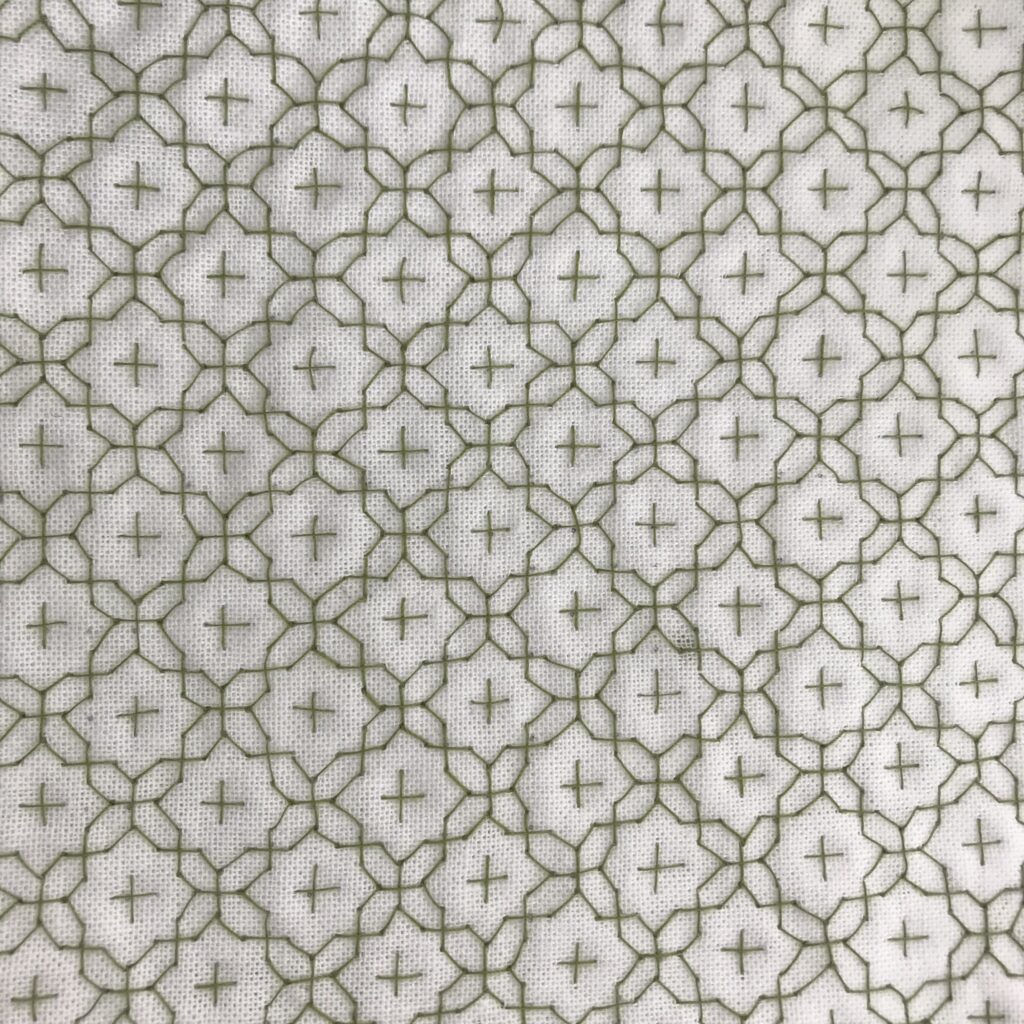 十字花刺しの刺し子画像