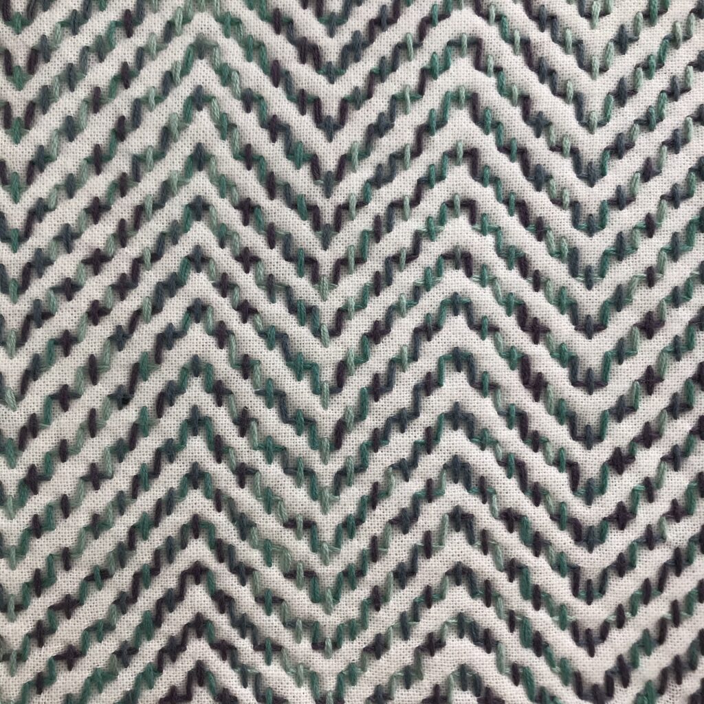 変わり段つなぎの刺し子画像