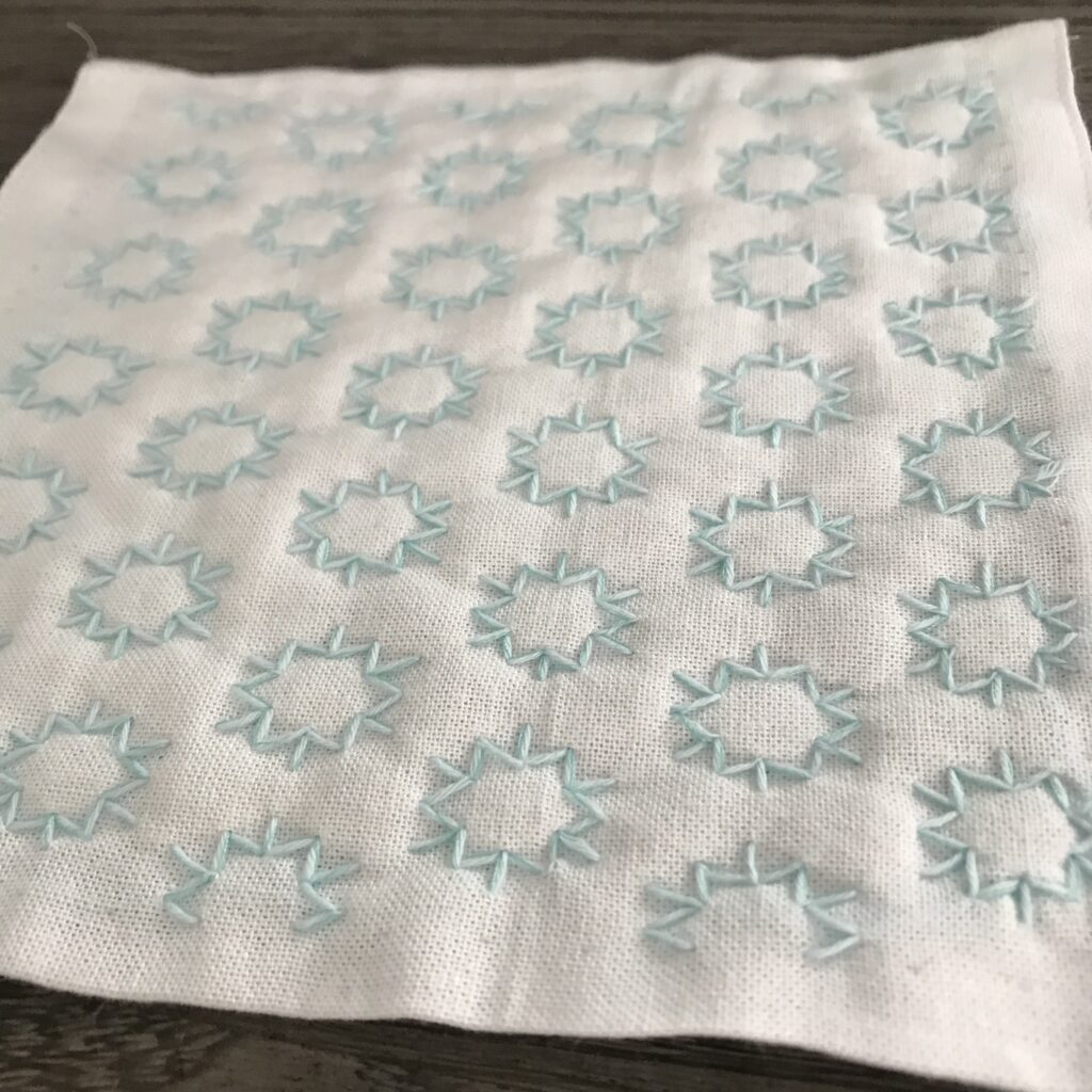 私が刺したこんぺいとうの写真