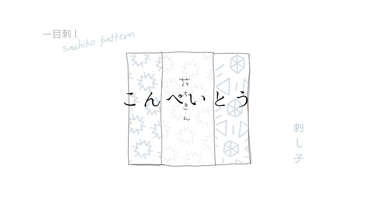 こんぺいとう刺し子図案のアイキャッチ画像