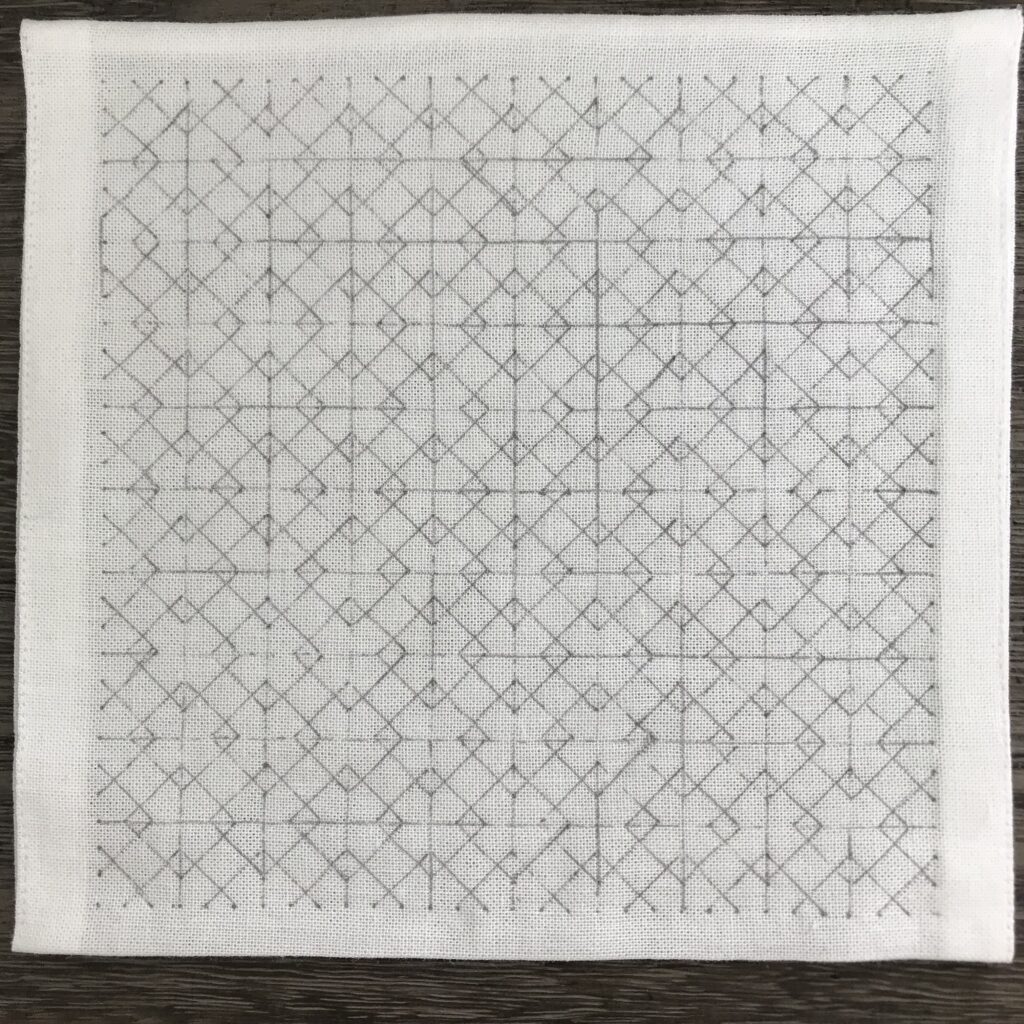 比翼井桁の図案の下書きの写真