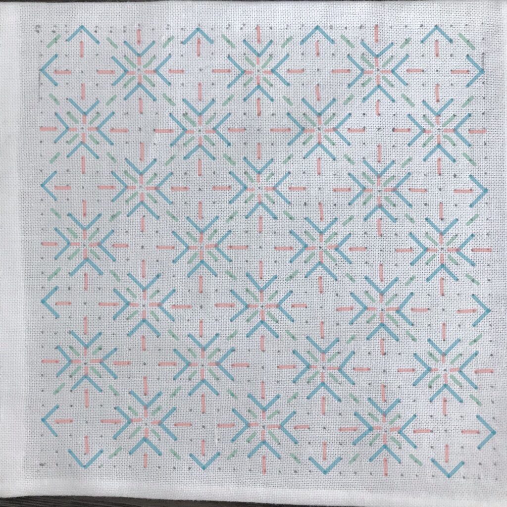 雪の結晶の下書き画像