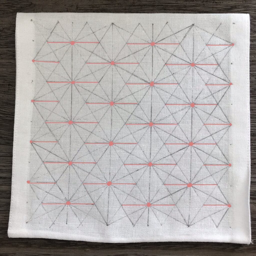 よこ線の書き方の説明写真