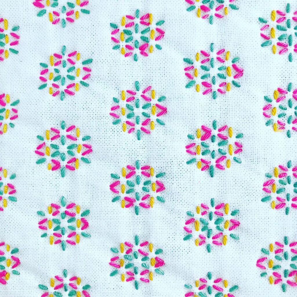 わたしが刺した花束刺しのおもての写真