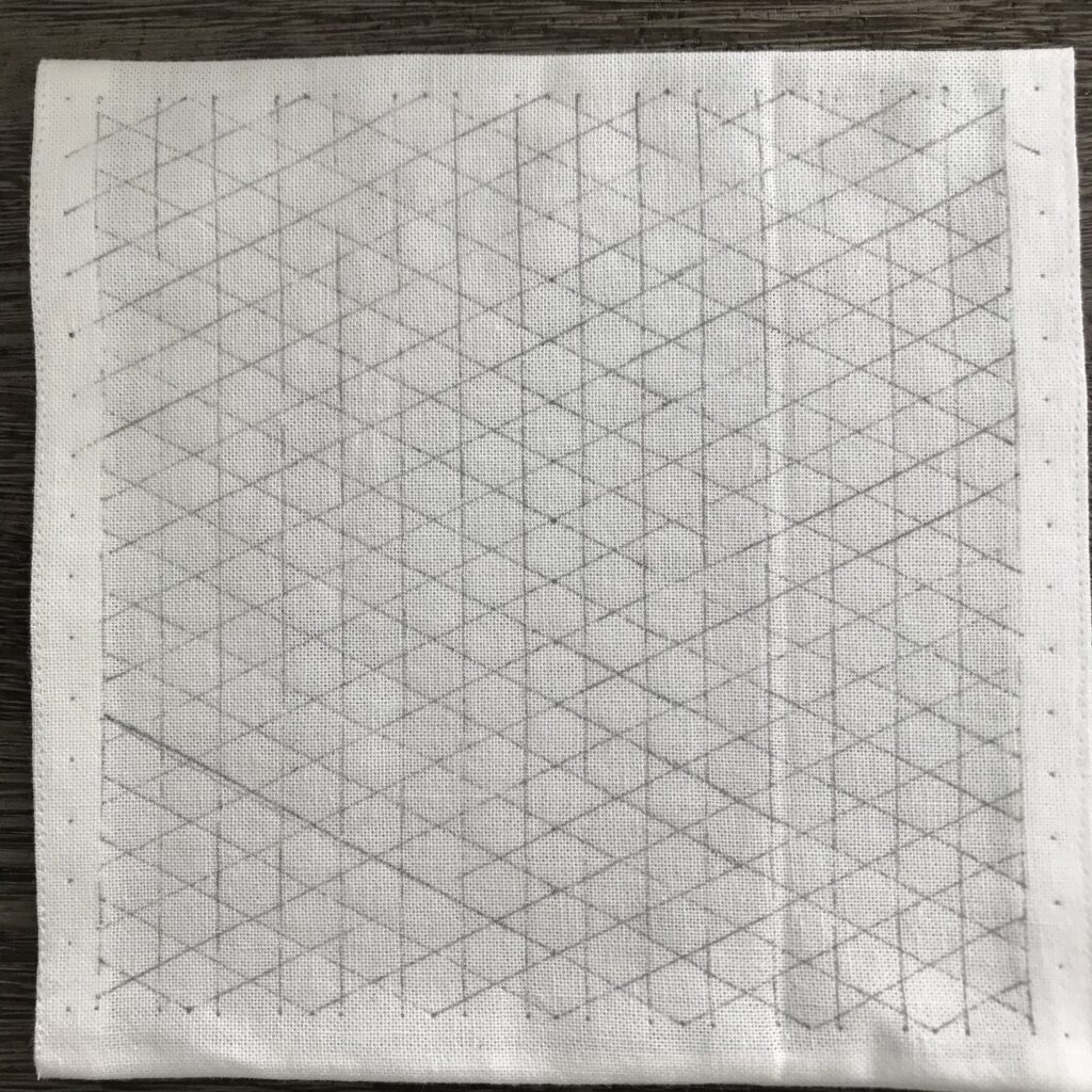 籠目の下書きが完成した写真