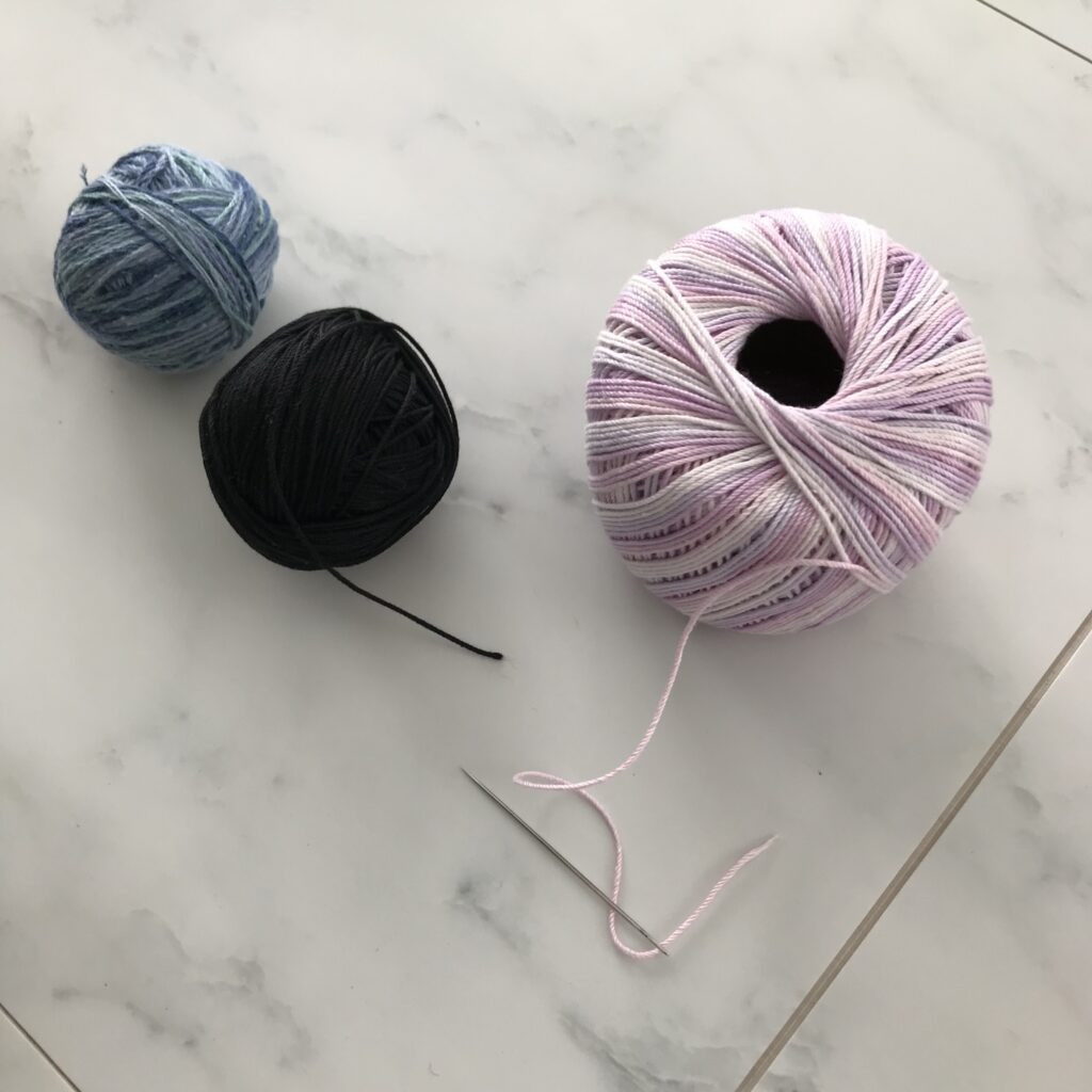 ダイソーのレース糸の使い方の写真