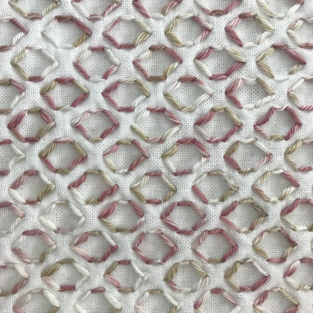 刺し子一目干網の裏側の写真