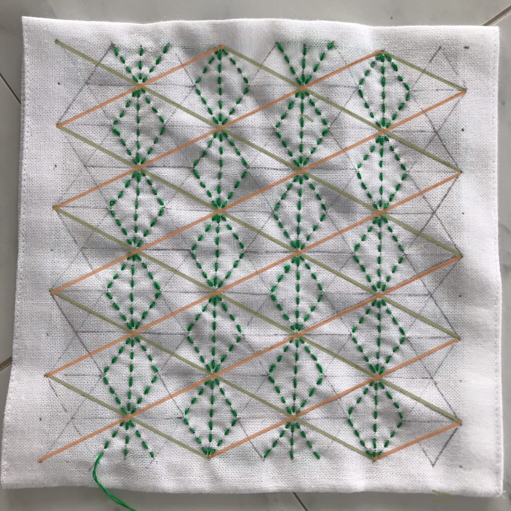 麻の葉の刺し方画像