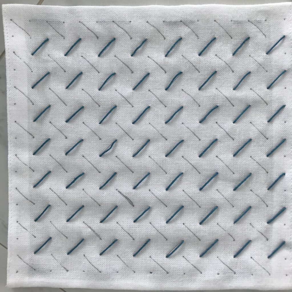 左下がり線を刺した写真