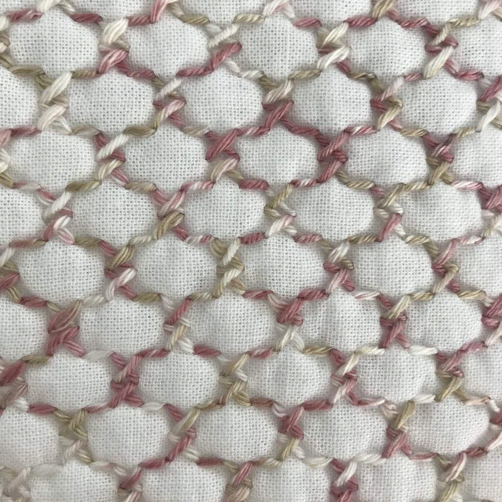 わたしが刺した一目干網の写真