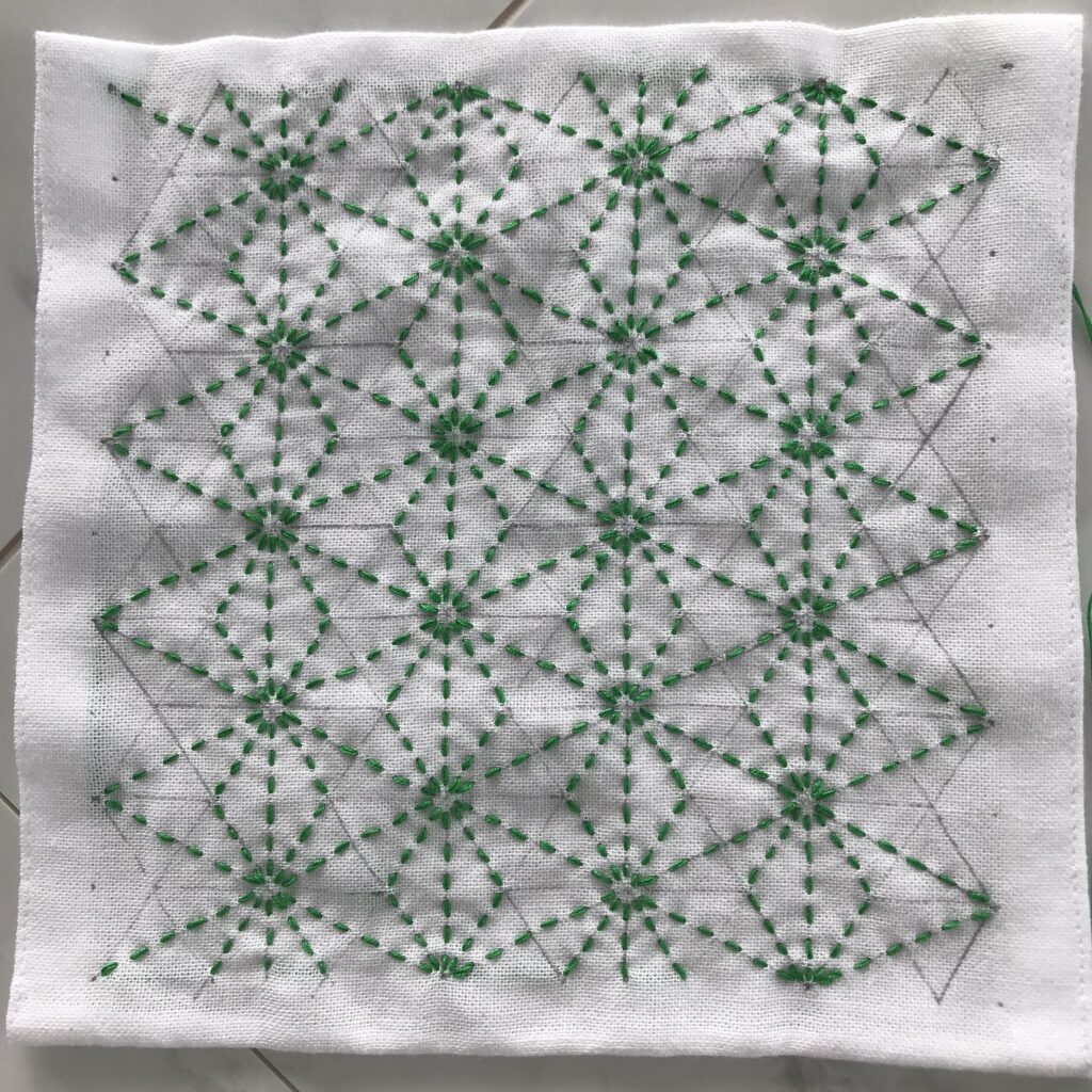 麻の葉の刺し方画像