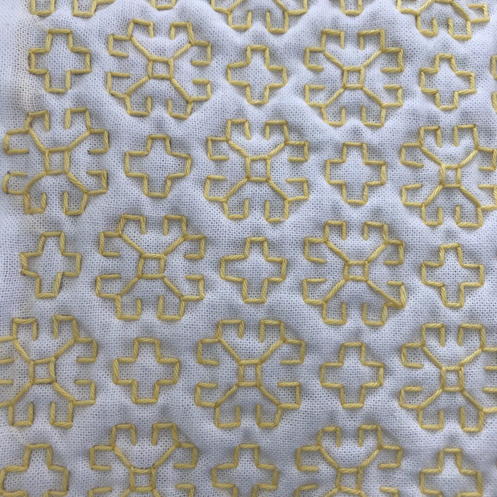 マーガレットの刺し子画像