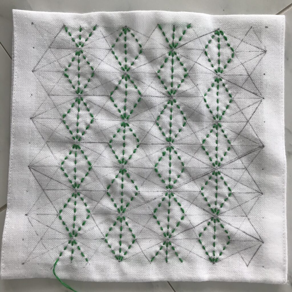 麻の葉の刺し方画像