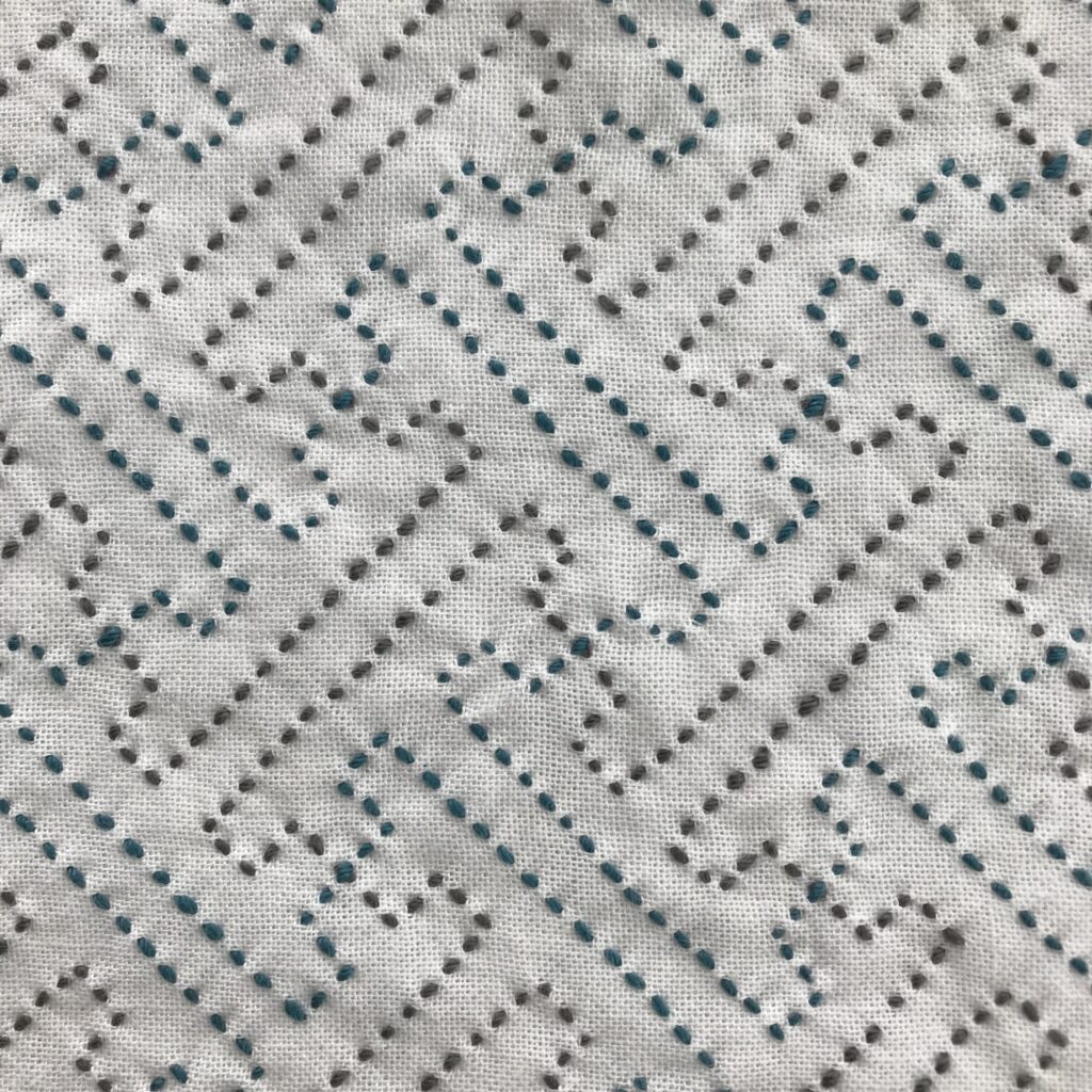 紗綾形図案の裏側の写真