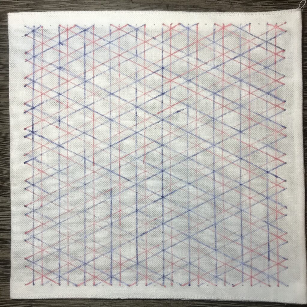 小花刺しの下書きした写真