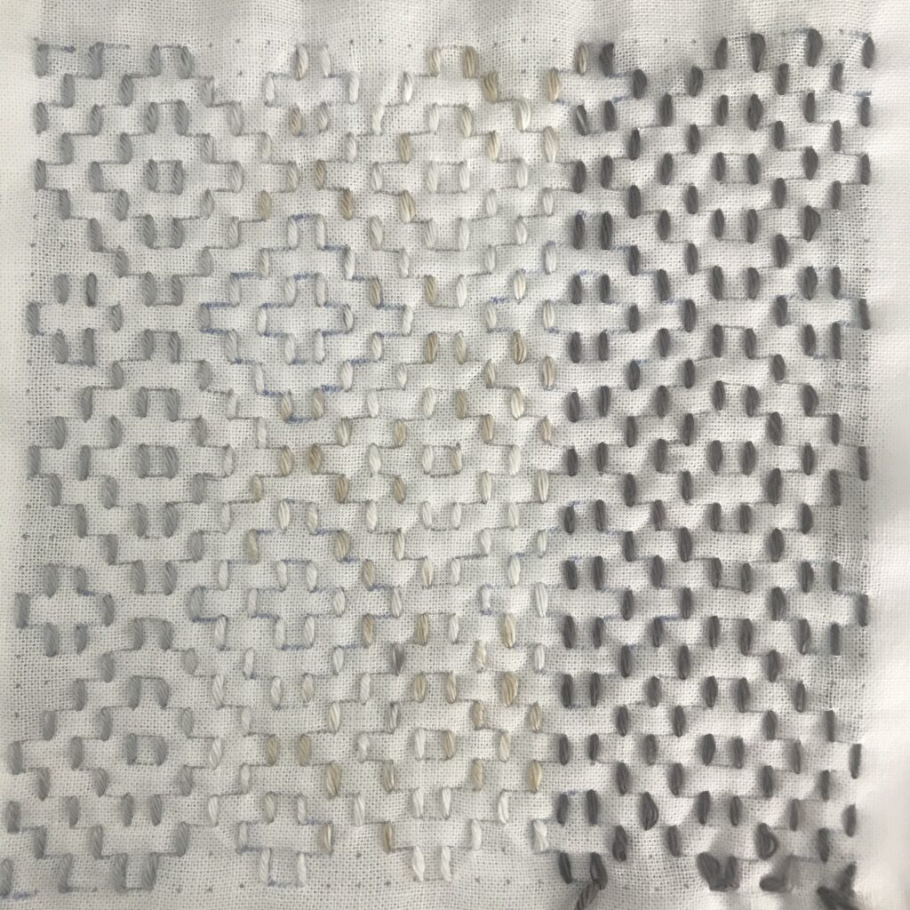 たて線を刺した写真