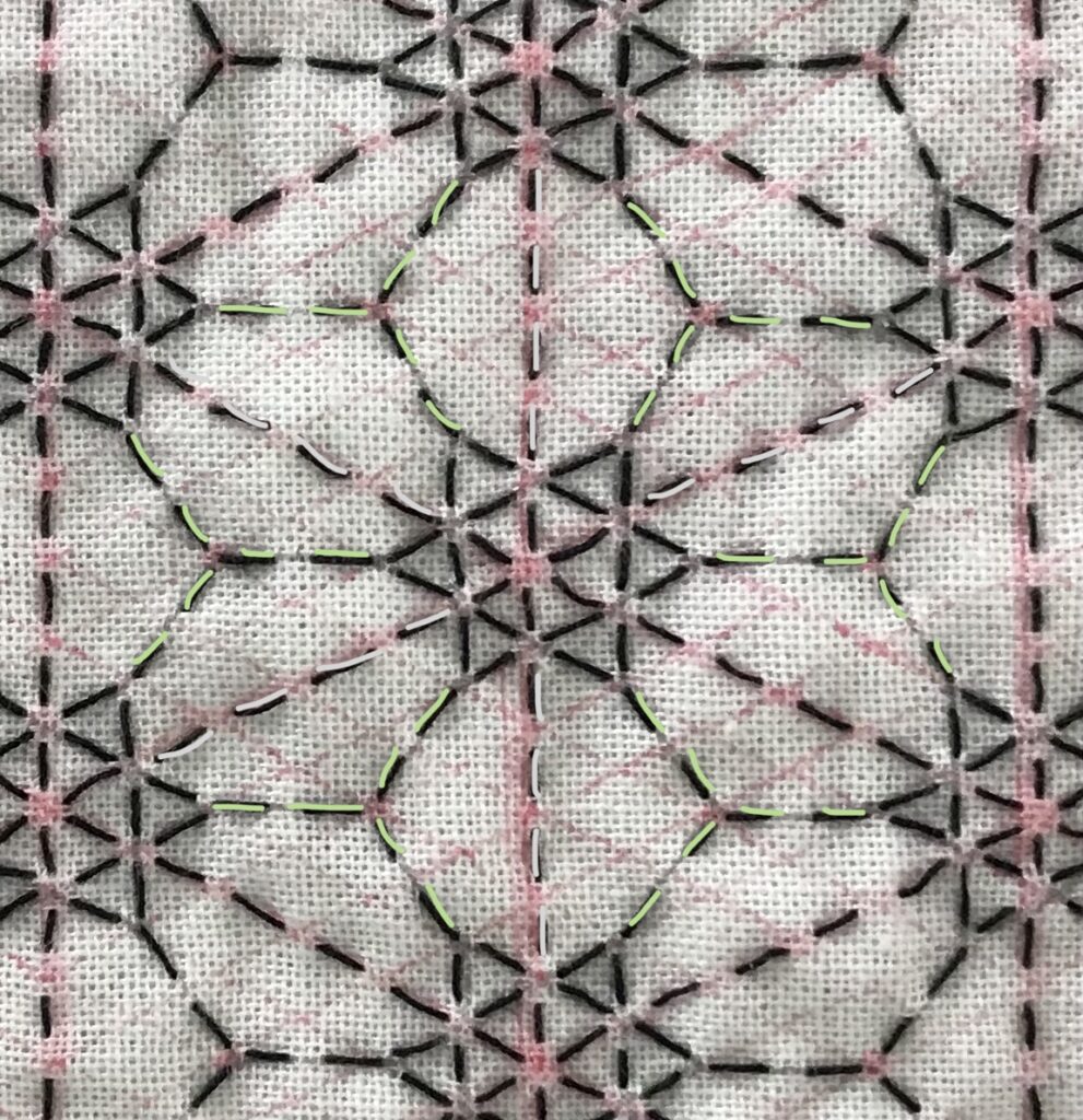 針目の数を揃えた写真