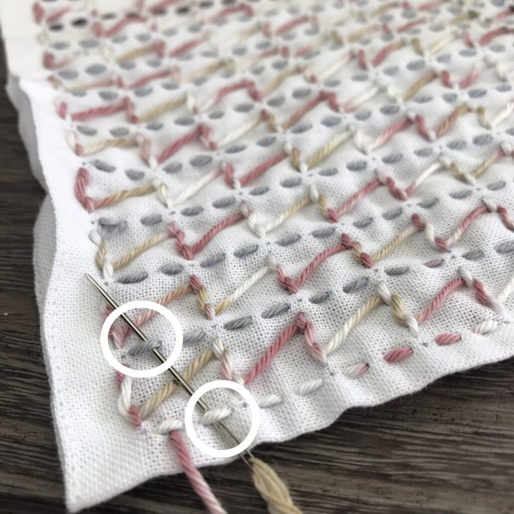 くぐり刺し横の説明画像