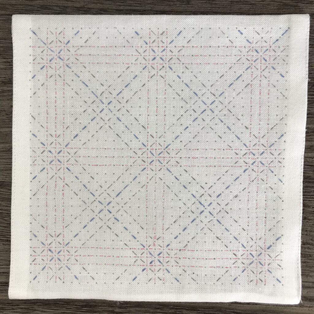 変わり花刺しの下書き写真