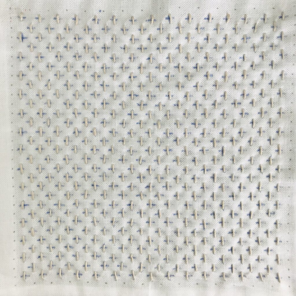 十字のたてを刺した写真