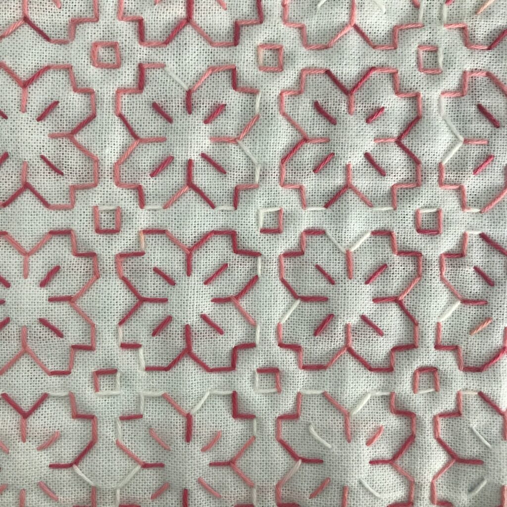 桜の花を刺した写真