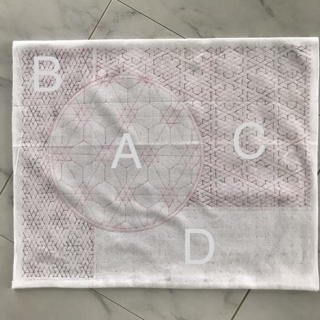 寄せ模様の雪解けの下書き写真