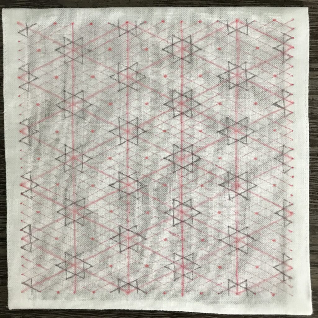 星形六角形を描いた写真