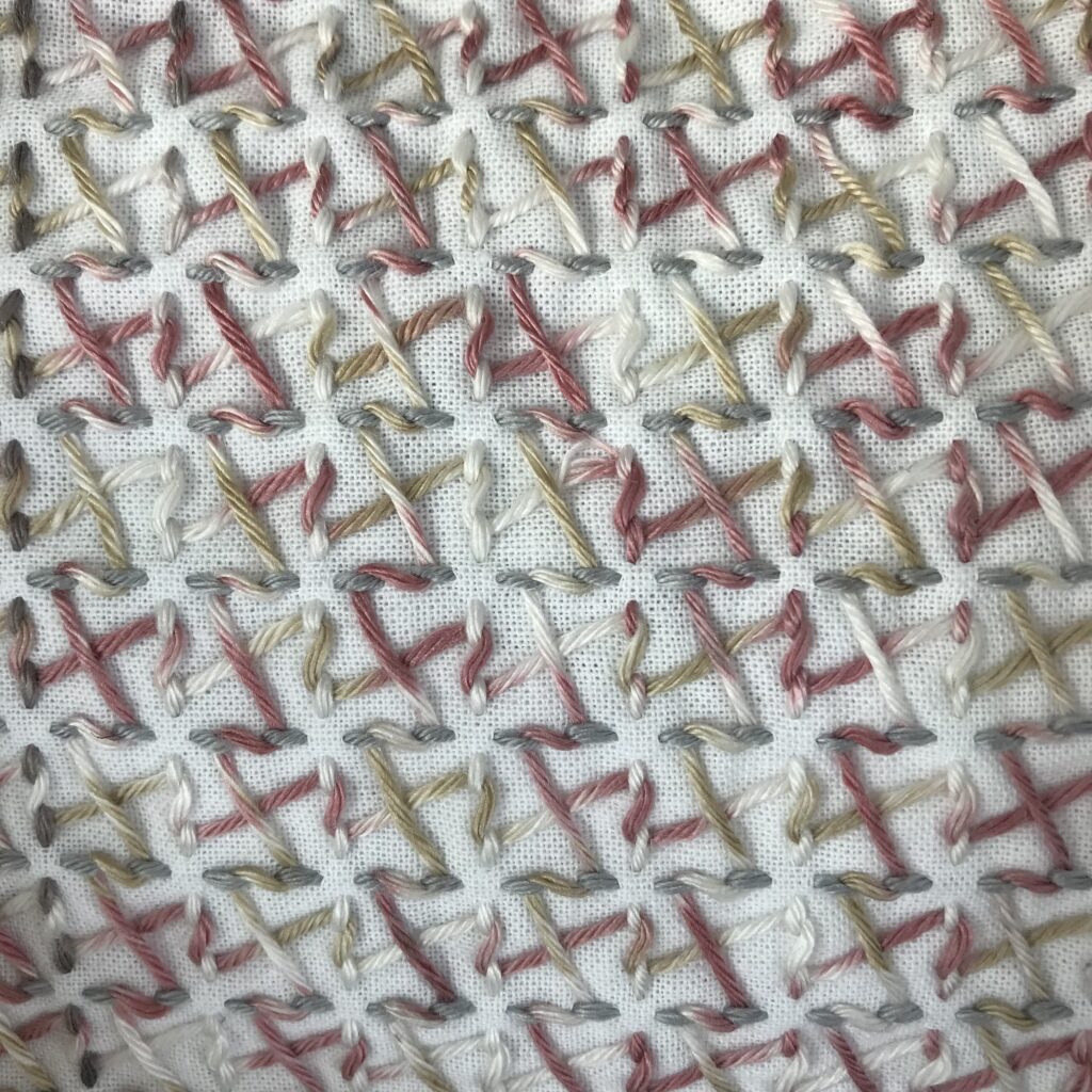 千鳥の刺し子図案の写真