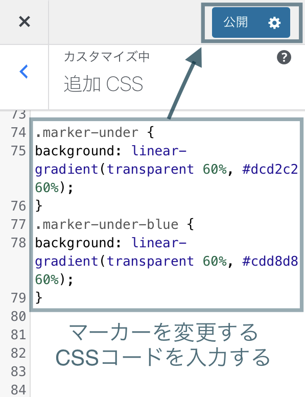 CSSを貼り付ける場所の画像