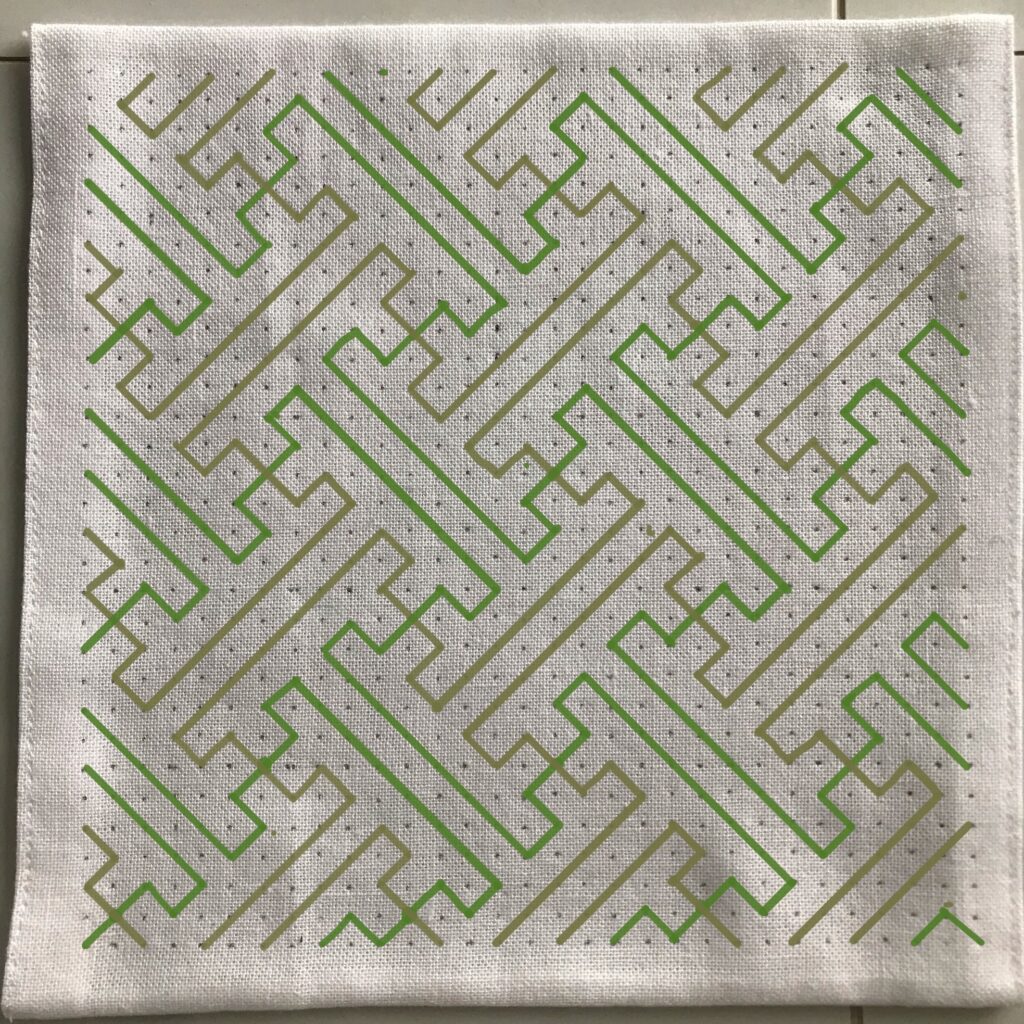 紗綾形の下書き見本写真