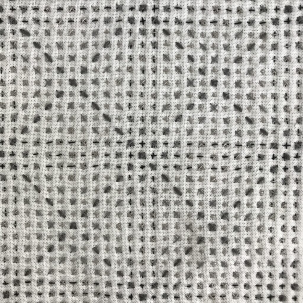 変わり花刺しの裏側写真