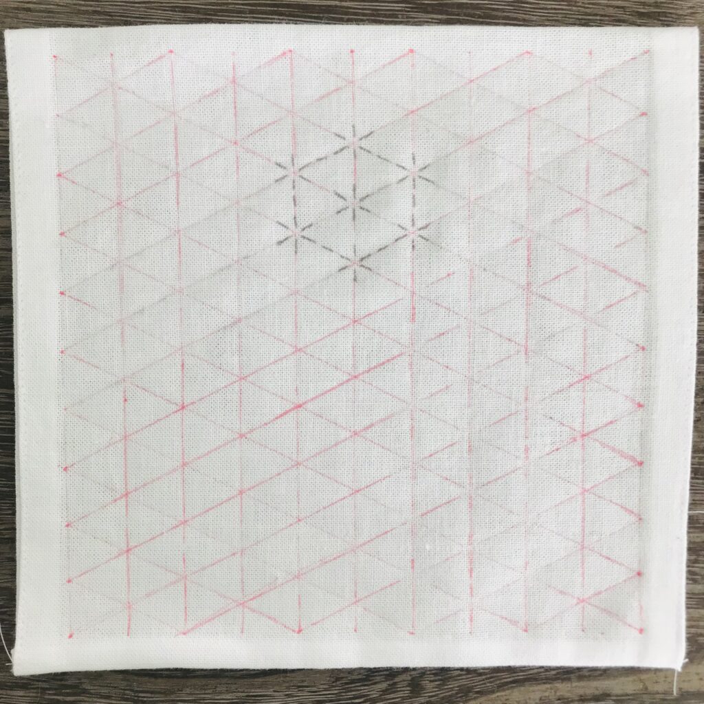 花亀甲の下書き画像