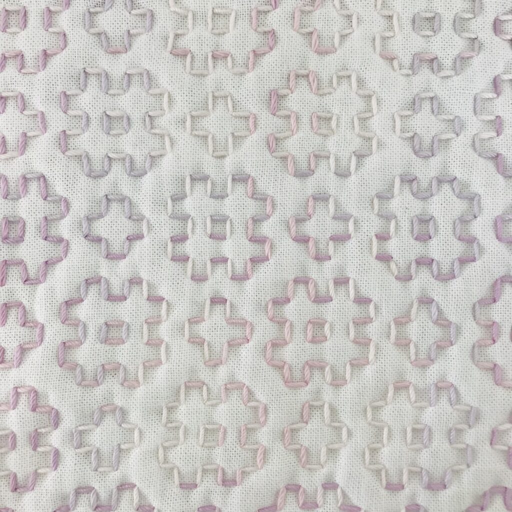 井戸枠の刺し子図案画像