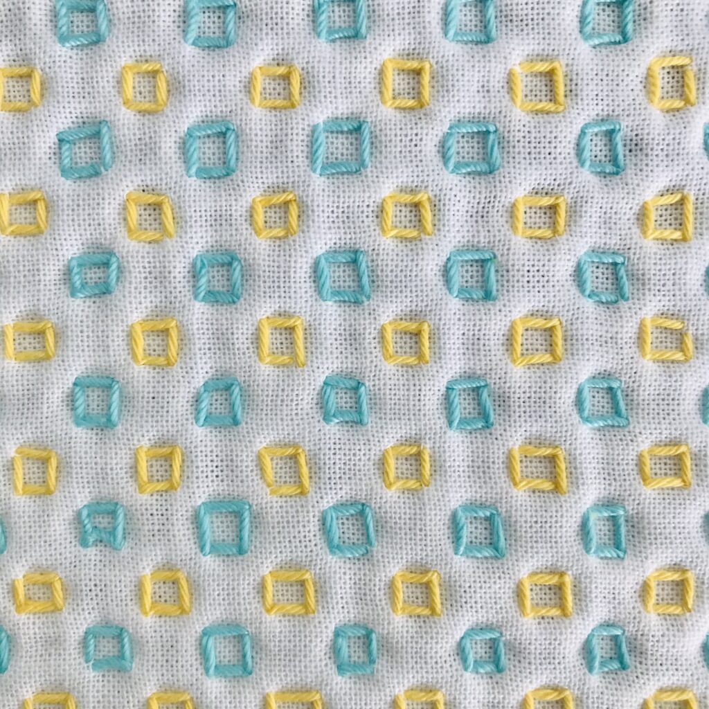 四角つなぎ図案の裏側画像