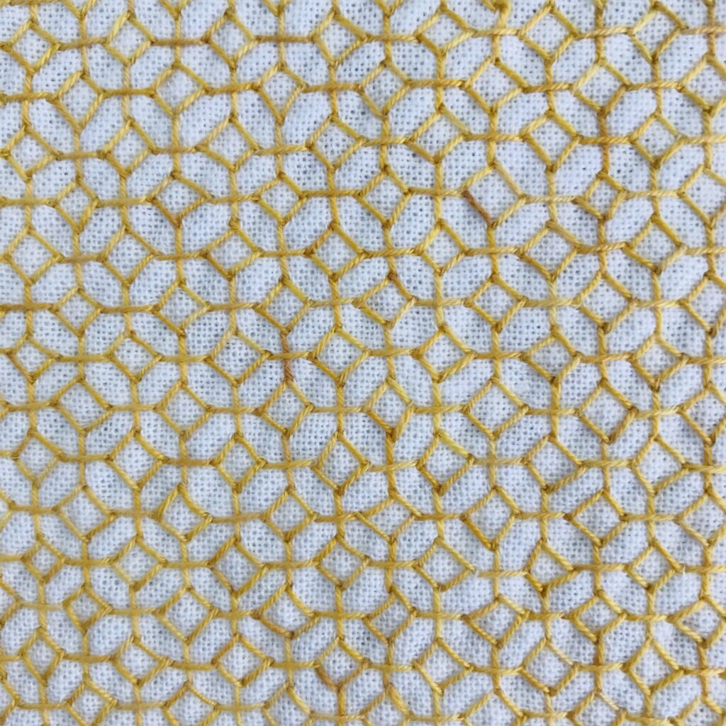 銭形の刺し子図案画像