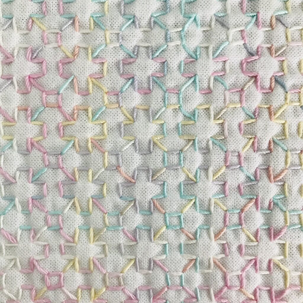 刺し子変わり花十字の画像