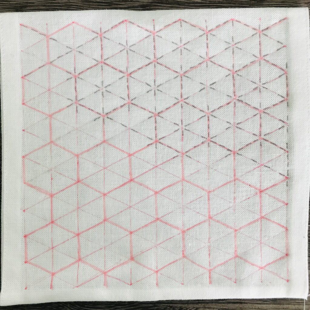 花亀甲の下書き画像