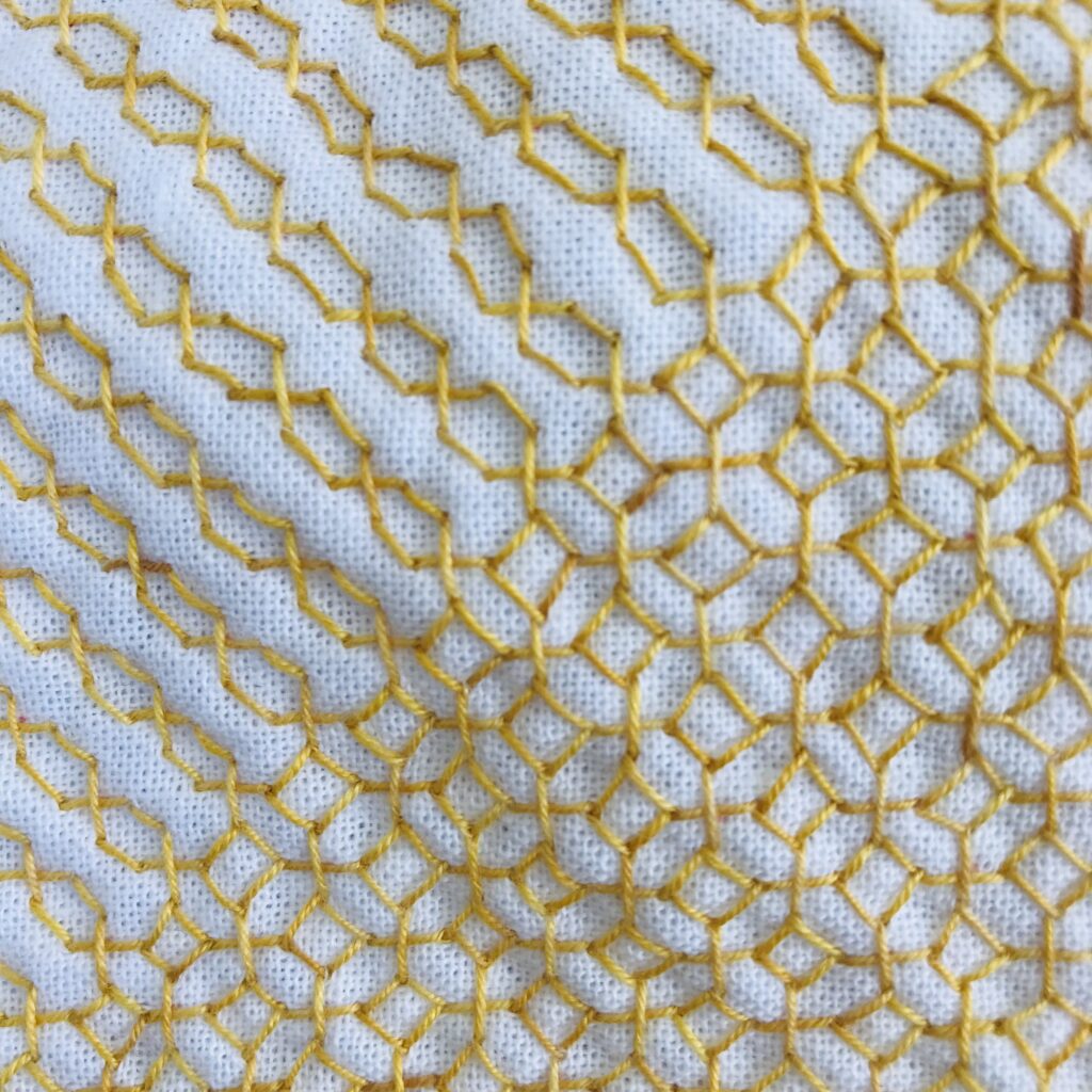 銭形刺しの途中画像