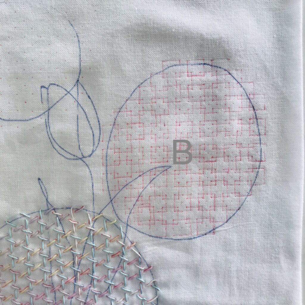 四角つなぎの下書き画像