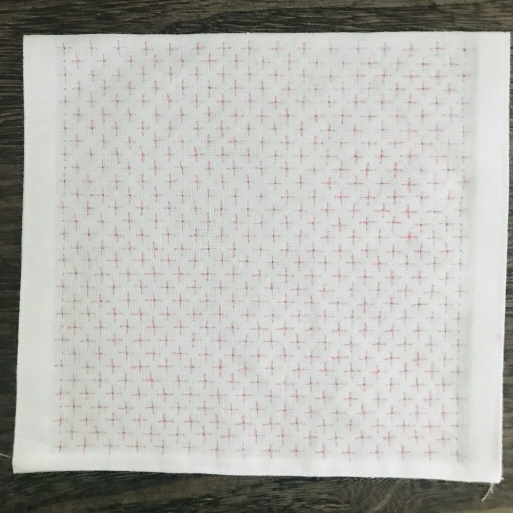 十字を下書きした画像