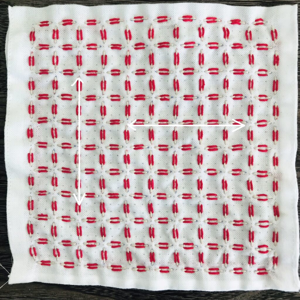 方眼の刺し方画像