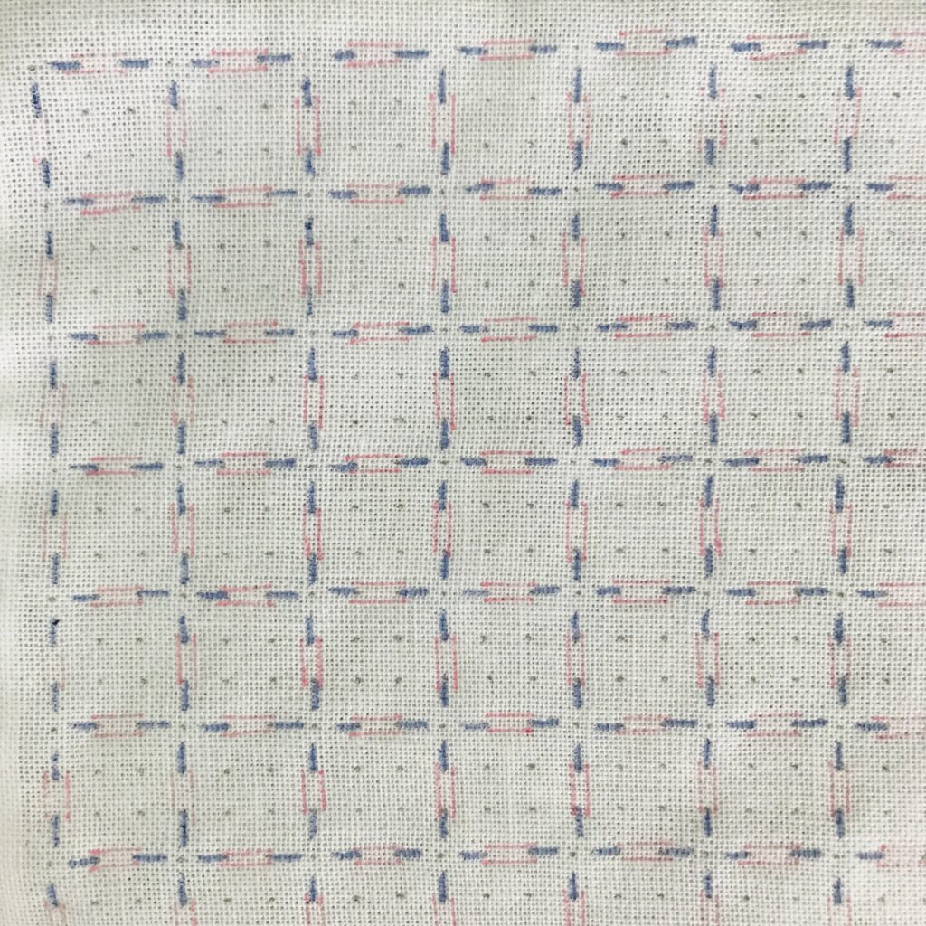 2色で色分けした方眼の刺し子図案の画像