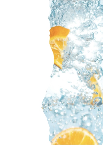 炭酸とレモンの画像