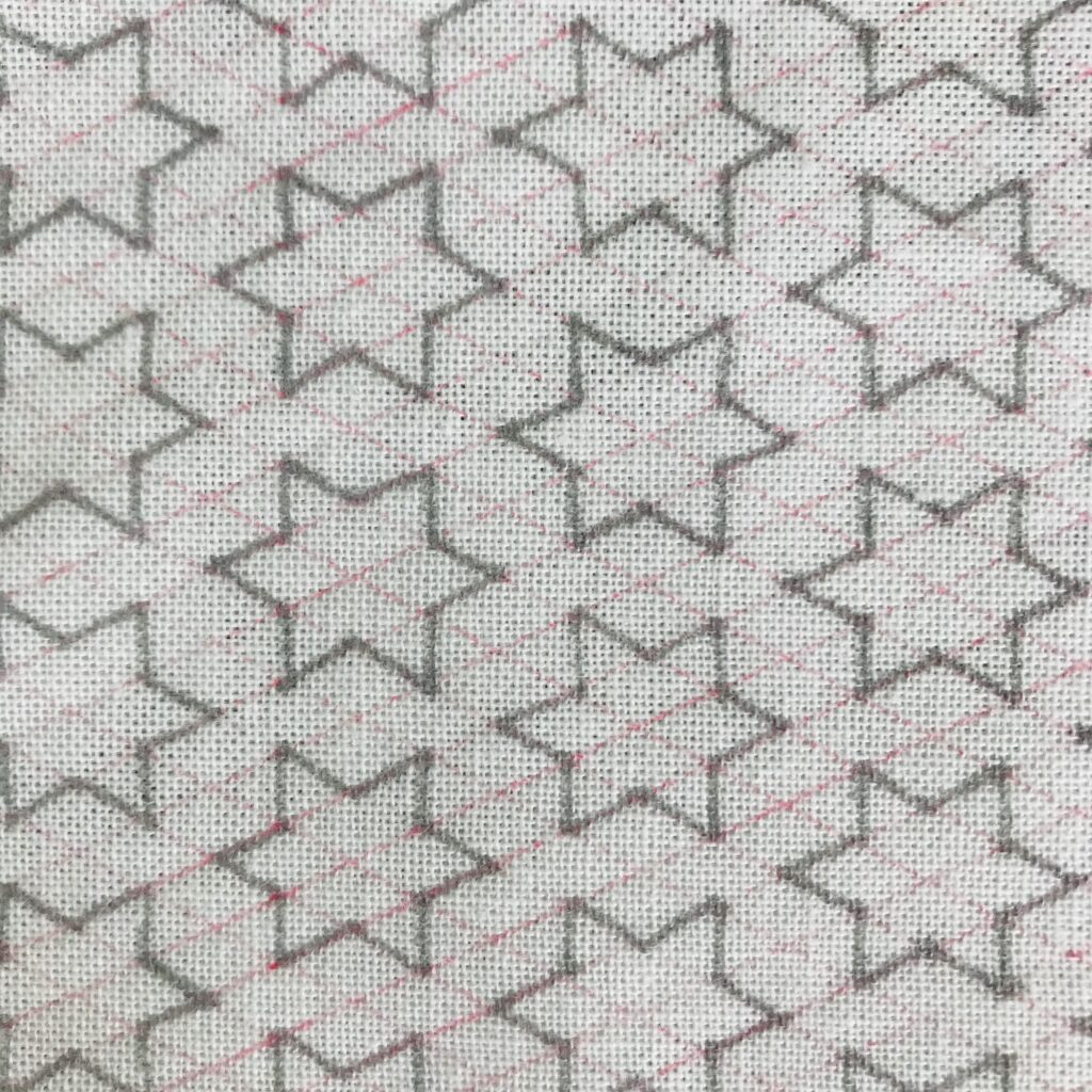 斜め方眼に星形六角形を描いたアップ画像