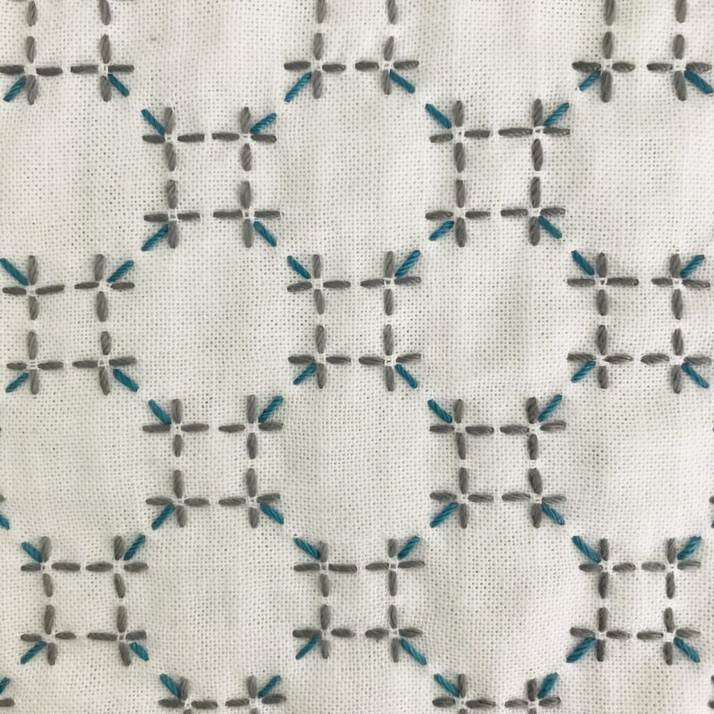 蜀江紋の刺し子図案画像